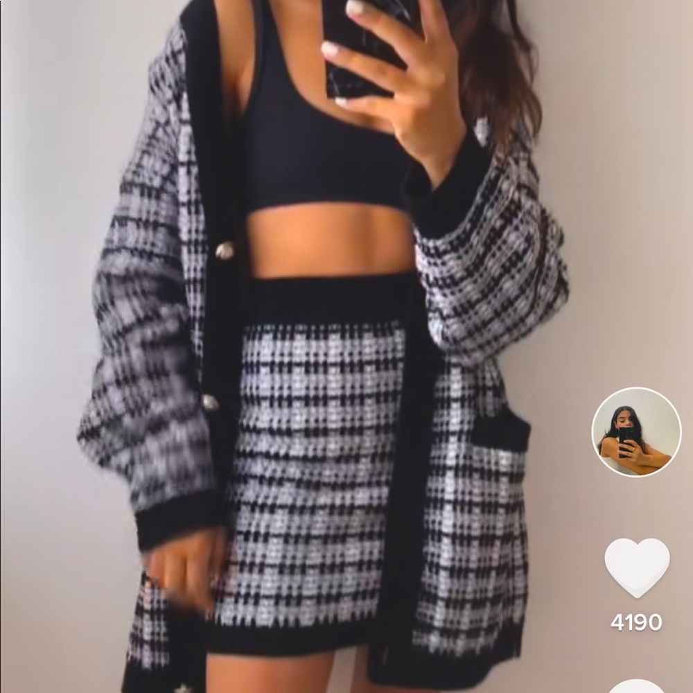 Aritzia Babaton Salvatore Tweed Skirt XXS